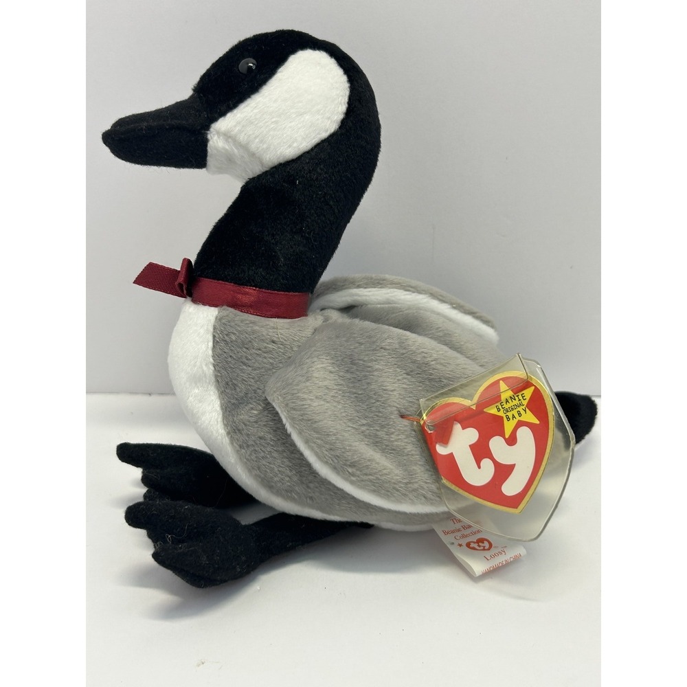 Ty Beanie Baby Loosy the Goose 1998 Retired Plush Stuffed Animal with Tags